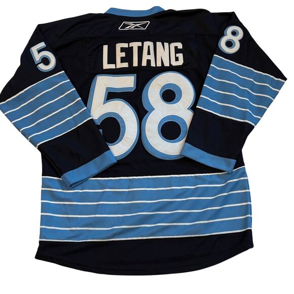 Pittsburg Penguins Letang #58 2011 Winter Classic Jersey Sz 48 Rare ERROR Reebok - Picture 2 of 9